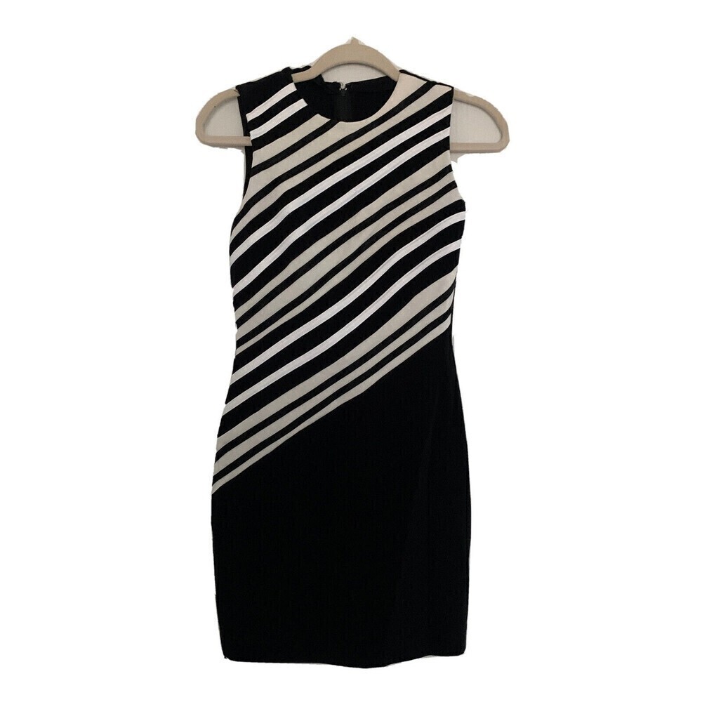Tadashi Womens Size XS Multicolor Color Block Stripe Cocktail Sheath Dress